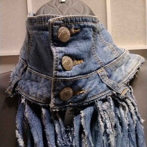 Denim Curled Choker - Picture 2 of 5